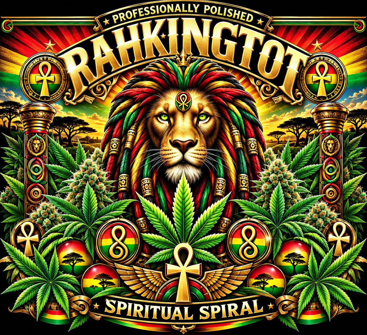 RAHKINGTOT Lion of Judah — Dread Lion Gold artwork