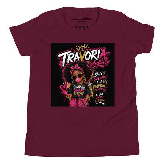 She’s Building Her Empire – Black Girl Youth Graphic Tee | Travoria Collection
