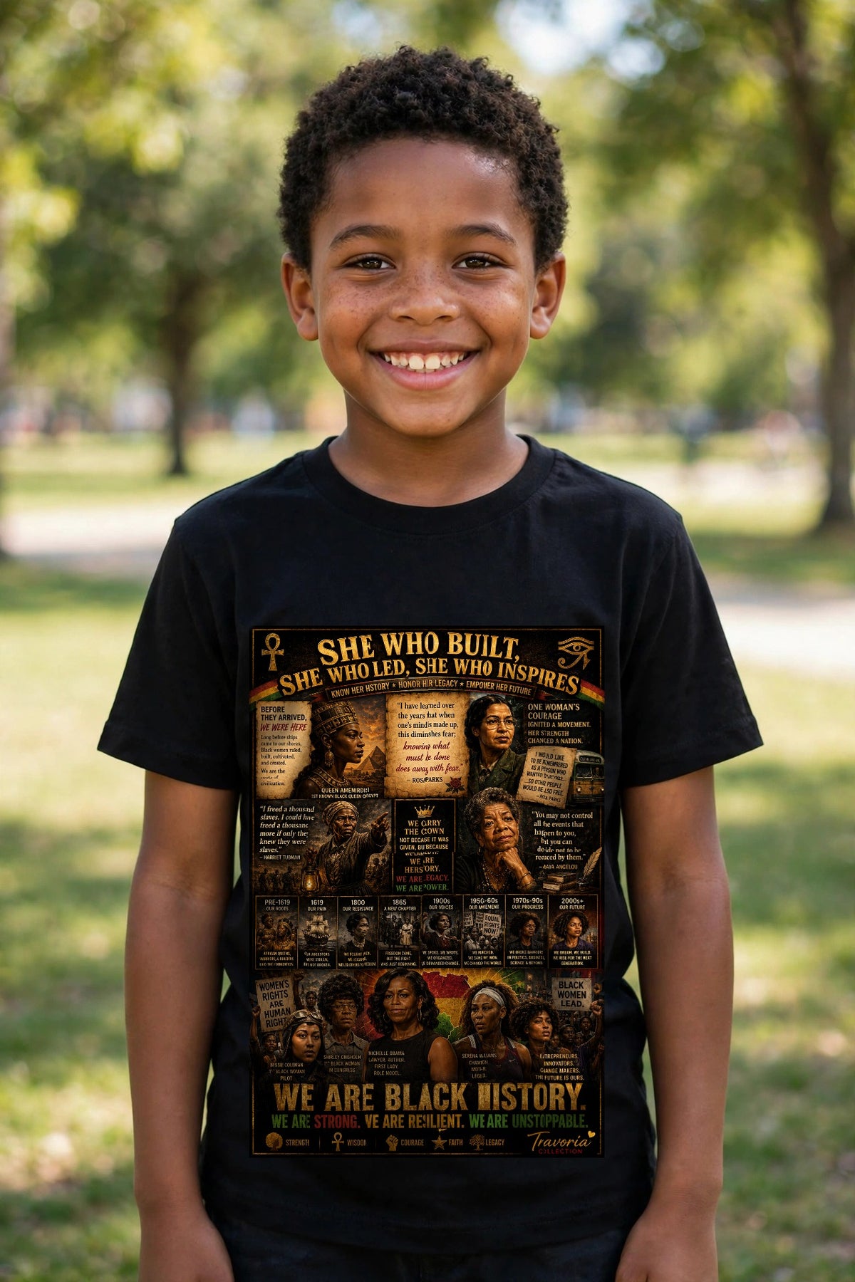 She Who Built — Black Herstory Tee
