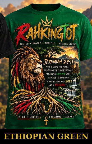 Rahkingtot Jeremiah 29:11 Tee - Ethiopian Green