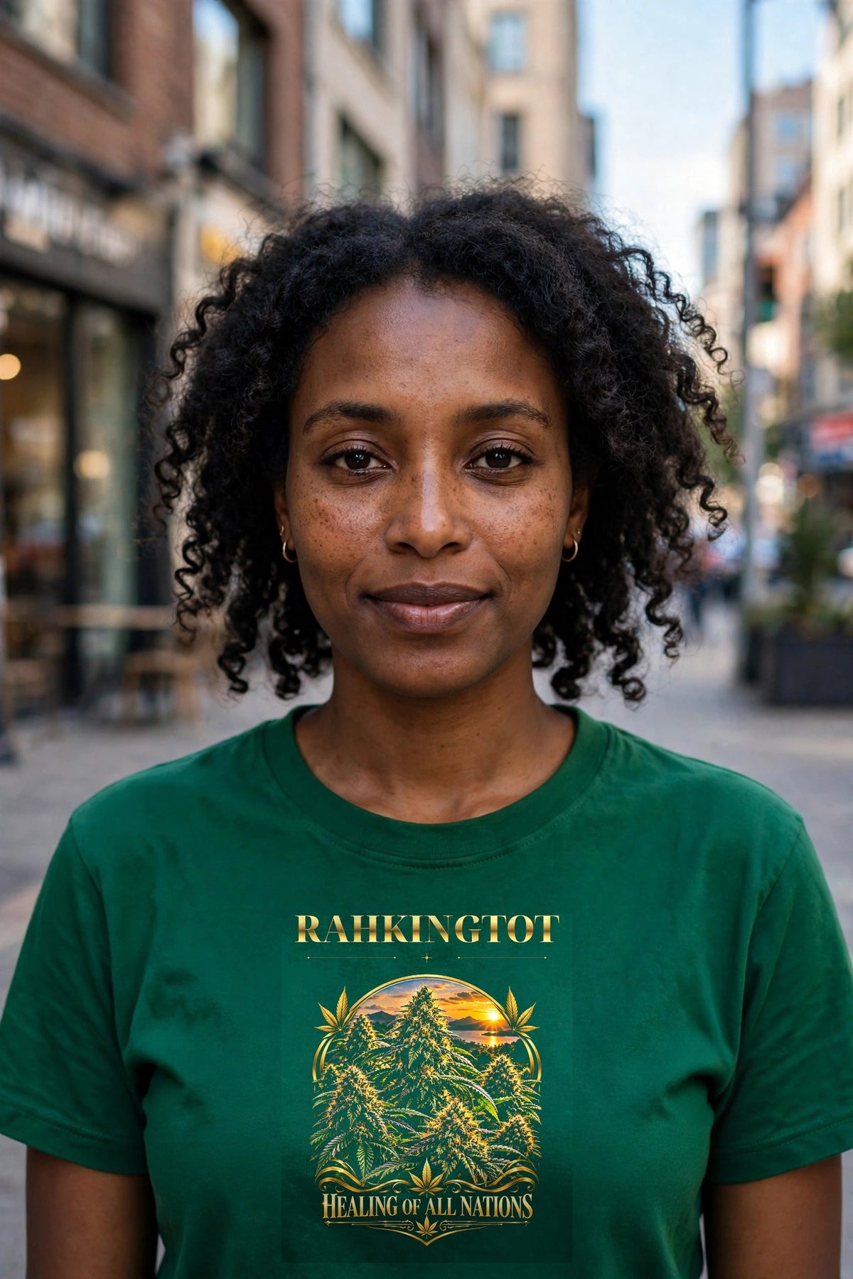 Rahkingtot Healing of All Nations Tee - front view, woman