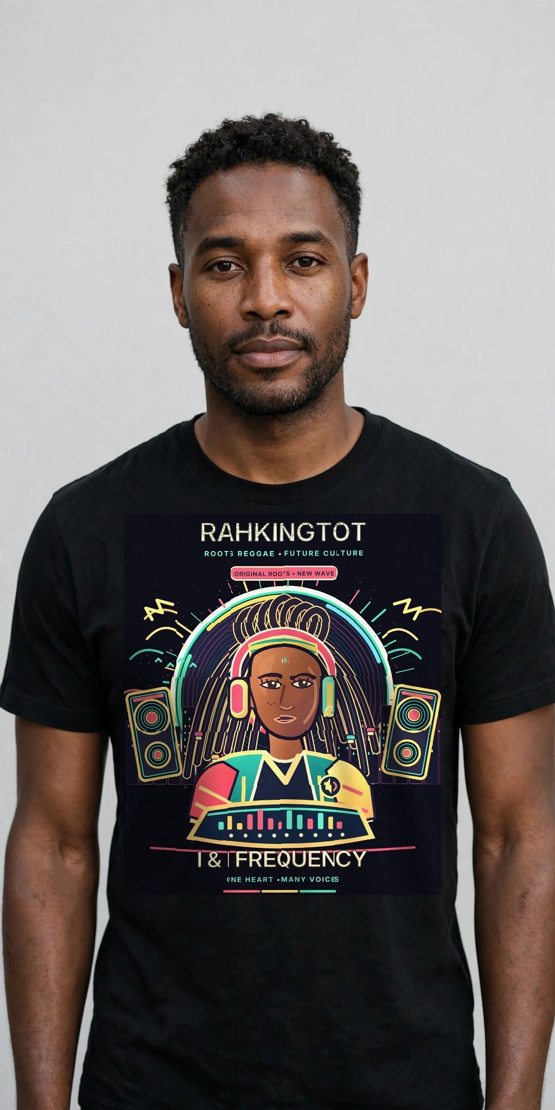 Rahkingtot I and I Frequency Tee - front view, man
