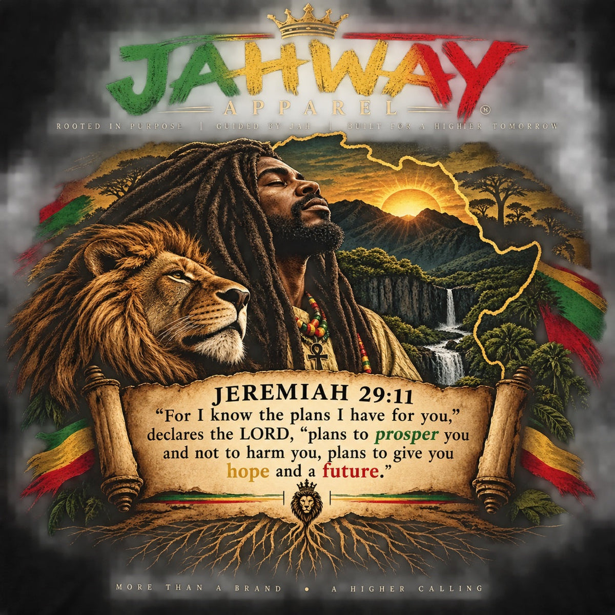 Jahway Apparel Jeremiah 29:11 Tee — flat design